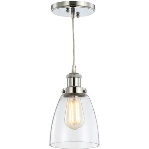 JONATHAN Y Cleo 5.5in Adjustable Metal Glass LED Pendant NoColor NoSize