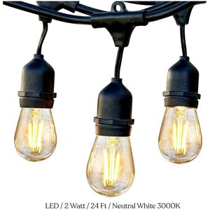 BRIGHTECH Ambience Pro 24' 7 Bulb LED Hanging String Lights Black NoSize