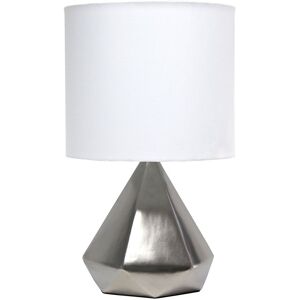 Lalia Home Solid Pyramid Table Lamp Silver NoSize