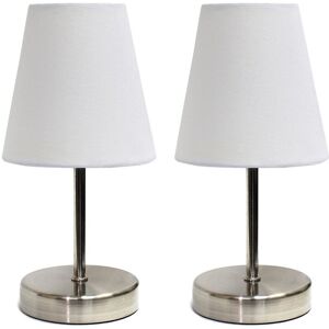 Lalia Home Sand Nickel Mini Basic Table Lamp With Fabric Shade 2pk Set Sand NoSize