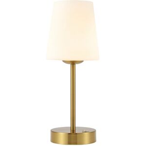 JONATHAN Y Carson 12In Modern Iron Rechargeable Integrated LED Table Lamp Gold NoSize