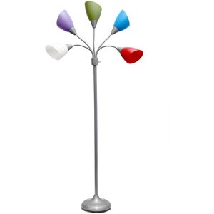 Lalia Home 5 Light Adjustable Gooseneck Floor Lamp NoColor NoSize