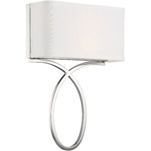 Crystorama Brinkley 2-Light Polished Nickel Wall Mount Metallic NoSize