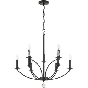 Crystorama Mila 9-Light Black Chandelier Black NoSize