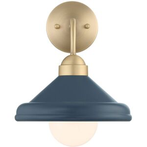 Lumanity Brooks Matte Navy 10in Wall Sconce Barn Light With Bulb Blue NoSize