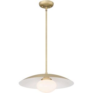 Lumanity Declan Modern Disc Satin Brass 18in Pendant Ceiling Light Gold NoSize