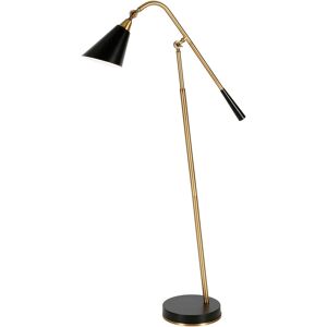 Abraham + Ivy Vidal Two-Tone Brass & Matte Black Floor Lamp Gold NoSize