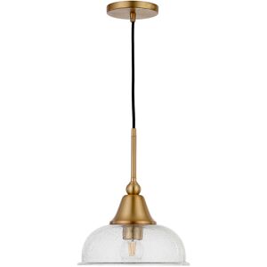 Abraham + Ivy Valerie Brass & Seeded Glass Pendant Gold NoSize