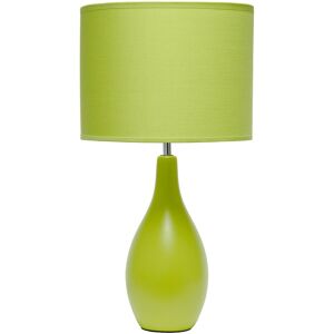 Lalia Home Essentix 18.11in Traditional Standard Ceramic Dewdrop Table Desk Lamp Green NoSize