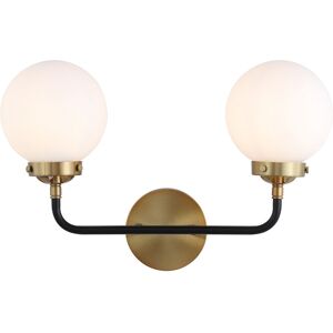 JONATHAN Y Designs Caleb 2-Light 18in Brass Wall Sconce NoColor NoSize