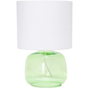 Lalia Home Glass Table Lamp with Fabric Shade NoColor NoSize