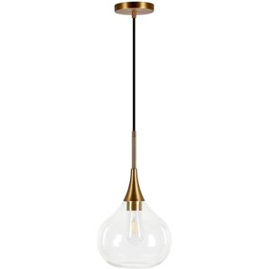 Abraham + Ivy Ida Brass & Clear Glass Pendant Brass NoSize