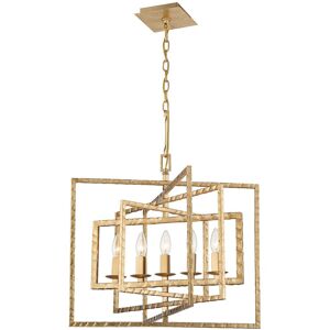 Crystorama Capri 5 Light Antique Gold Chandelier Gold NoSize