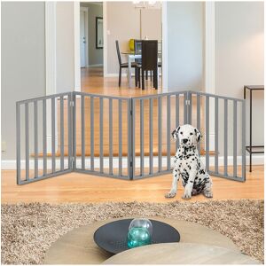 Petmaker Wooden Pet Gate- Foldable 3-Panel Indoor Barrier Fence NoColor 72" x 24"