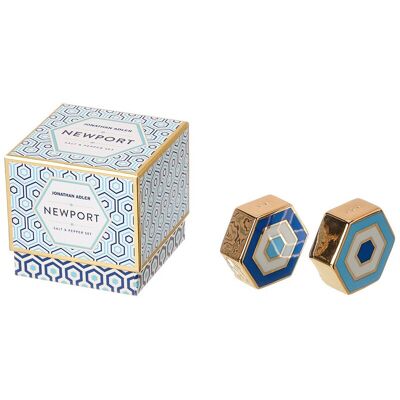 Jonathan Adler Newport Salt & Pepper Set Blue NoSize Jonathan Adler Newport Salt & Pepper Set Blue NoSize