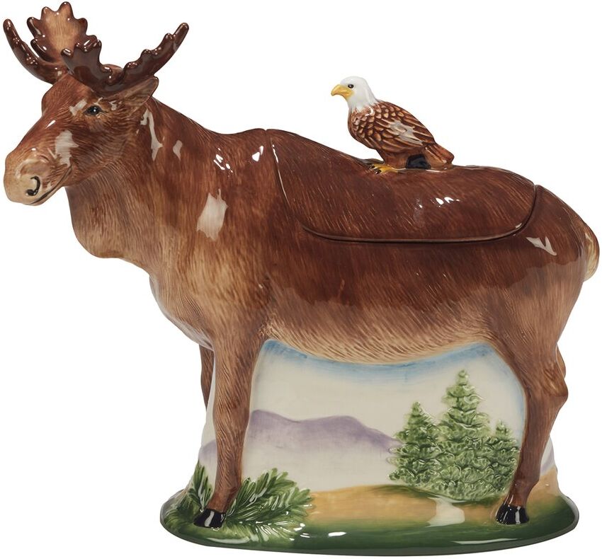 Certified International Mountain Summit 3D Moose Cookie Jar NoColor NoSize