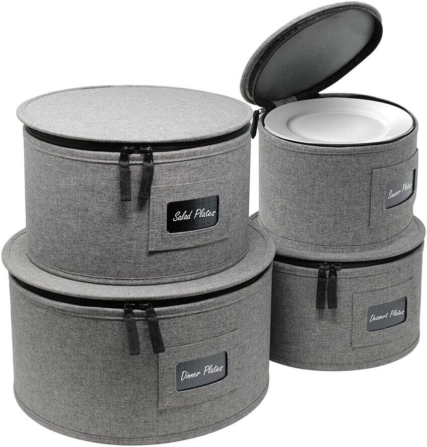 Sorbus 4pc Dinnerware Storage Set NoColor NoSize