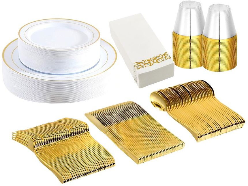 Fresh Fab Finds 175pc Disposable Dinnerware Set NoColor NoSize