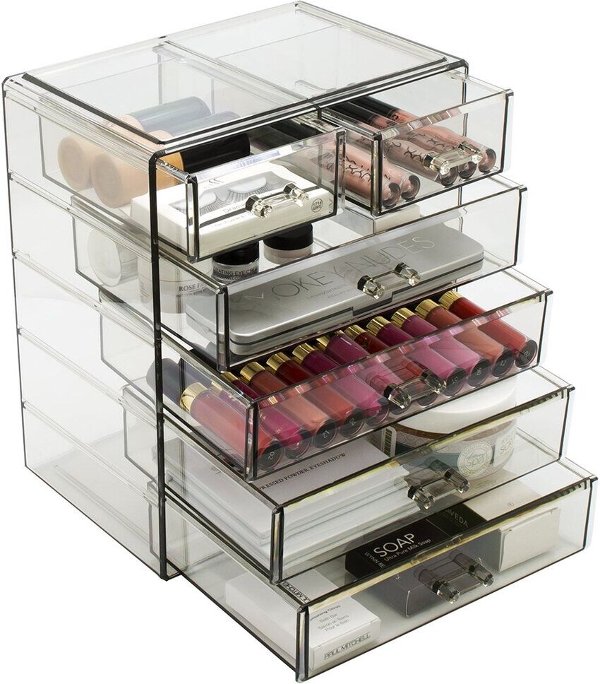 Sorbus 2 Makeup Storage Case With Drawers NoColor NoSize