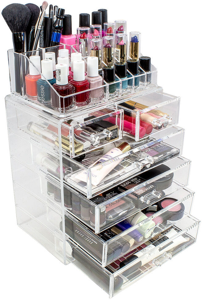 Sorbus Acrylic Cosmetics Makeup and Jewelry Storage Case Display Set NoColor NoSize