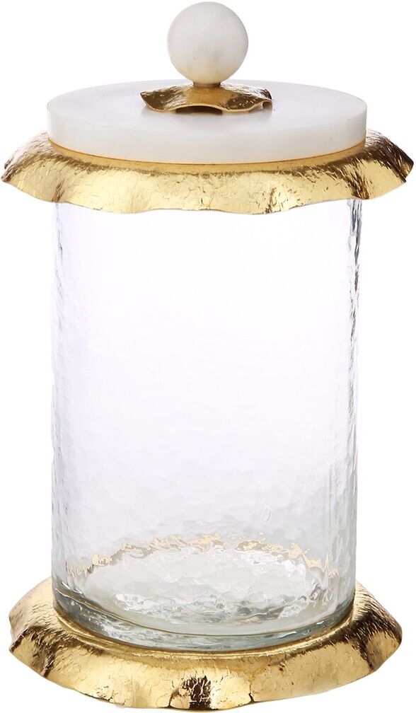 Alice Pazkus Large Glass Canister With M Lid Gold NoSize