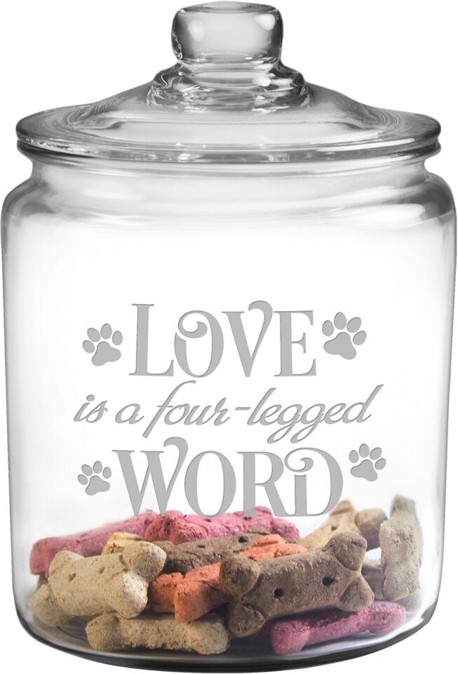 Susquehanna Glass 64oz Love Is a Four-Legged Word Half Gallon Jar & Lid NoColor NoSize