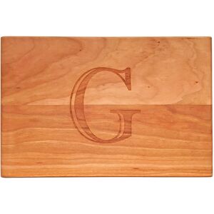 Susquehanna Glass Monogrammed Block Artisan Cherry Cutting Board, (A-Z) NoColor l