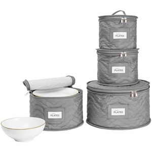 Sorbus Pack of 4 China Storage Containers Gray NoSize