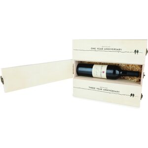 Newlywed's Anniversary Wooden Wine Box by Twine NoColor NoSize