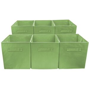 Sorbus Set of 6 Foldable Storage Cube Basket Bin NoColor NoSize