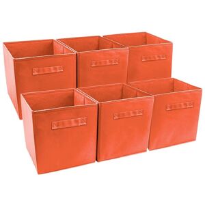 Sorbus Set of 6 Foldable Storage Cube Basket Bin NoColor NoSize