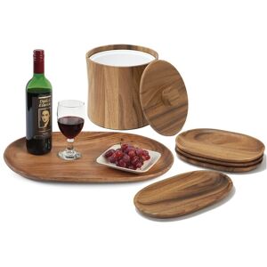 Woodard & Charles 3qt Ice Bucket with Extra Large Brown NoSize