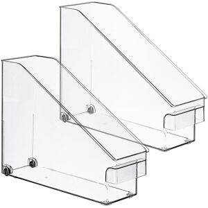 Sorbus Pack of 2 Tall Roll Out Fridge Caddies with Wheels Clear NoSize