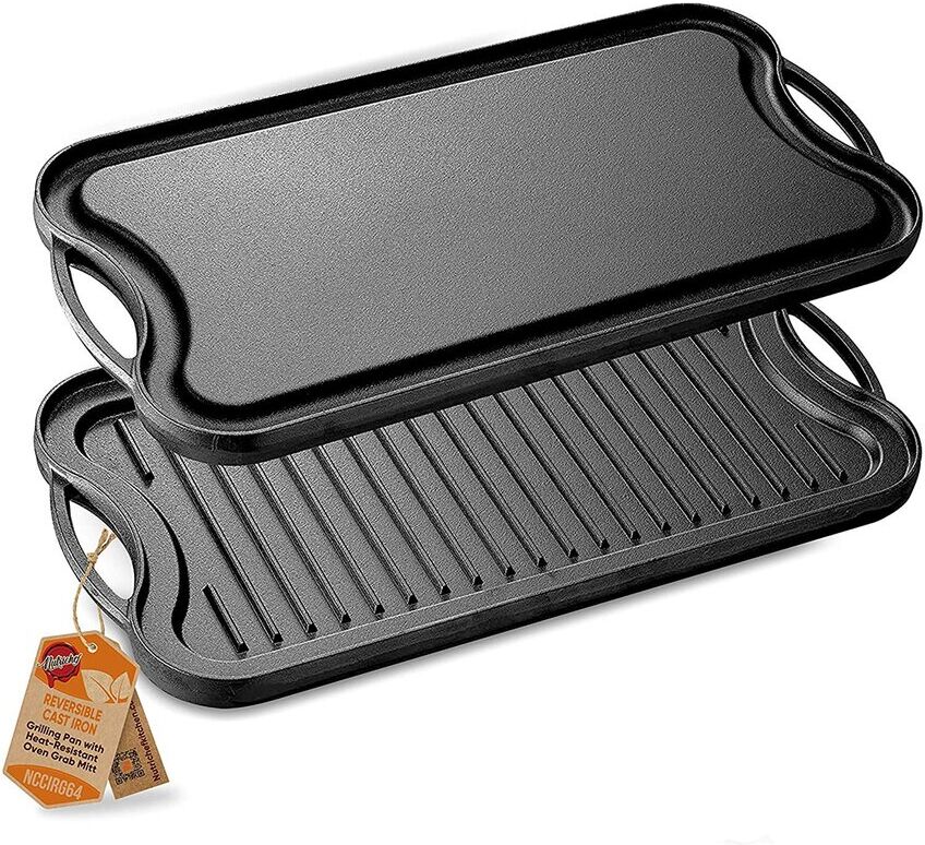 Nutrichef 20In Cast Iron Griddle Black NoSize