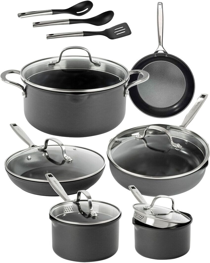 Gotham Steel Pro Ultra Ceramic 2X 15pc Nonstick Cookware Set with Utensils NoColor NoSize