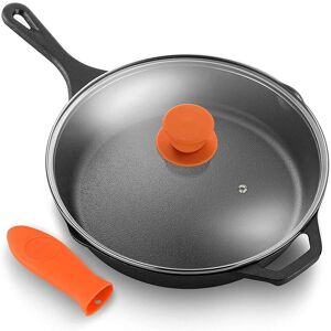 Nutrichef 10in Pre-Seasoned Cast Iron Pan Black NoSize