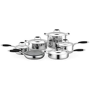 Nutrichef 12pc Clad Cookware Set Silver NoSize