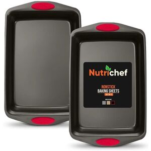Nutrichef Black 2pc Cookie Sheet Set Black NoSize