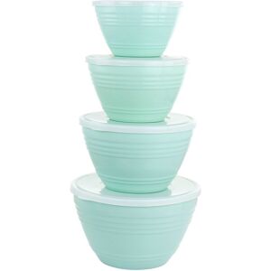 Martha Stewart 8pc Plastic Bowl Set With Lids Turquoise NoSize