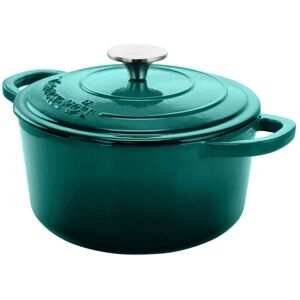 Crockpot Artisan 3qt Enameled Cast Iron Casserole With Lid Teal NoSize