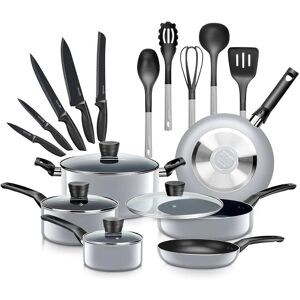 SereneLife 20pc Grey Cookware Set Grey NoSize