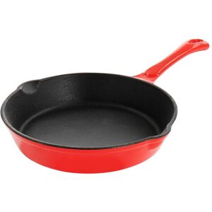 MegaChef Enameled Round 8in Preseasoned Cast Iron Frying Pan NoColor NoSize