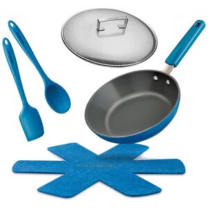 MasterPan Ceramic Azure Nonstick 3pc Cookware Set NoColor NoSize