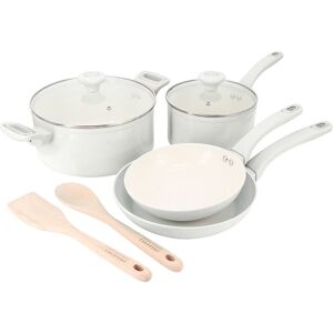 Martha Stewart Everyday Rexford 8pc Ceramic Nonstick Aluminum Cookware Set NoColor NoSize