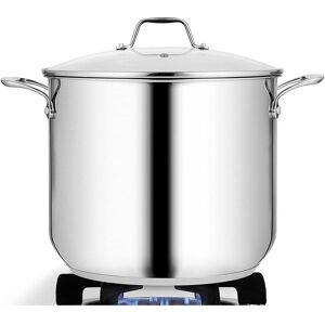 Nutrichef 12Qt Stainless Steel Cookware Stockpot Silver NoSize
