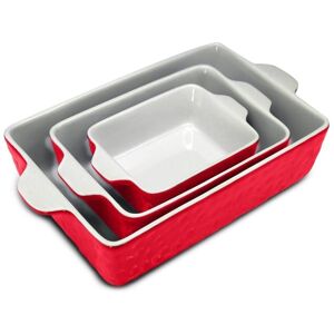 Nutrichef Ceramic Bakeware Red NoSize