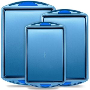 Nutrichef 3pc Bakeware Set Blue NoSize