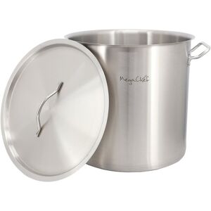 MegaChef Professional Kitchen 38.5qt Stainless Steel Stock Pot With Lid Silver NoSize