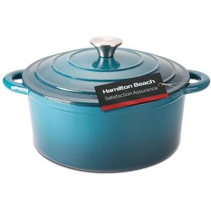 Hamilton Beach Cast Iron Dutch Oven Navy 5.5qt Blue NoSize