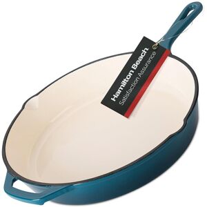 Hamilton Beach Cast Iron Fry Pan 12in Blue NoSize